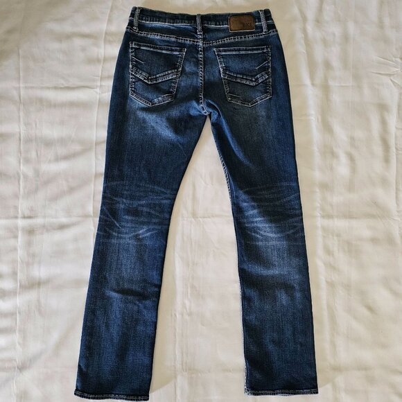 BKE Denim Men's Blue JAKE Straight Leg Denim Jeans Size 34R - Picture 4 of 13